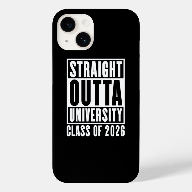 Coques Case-Mate iPhone Straight Outta University Class of 2026 (Verso)