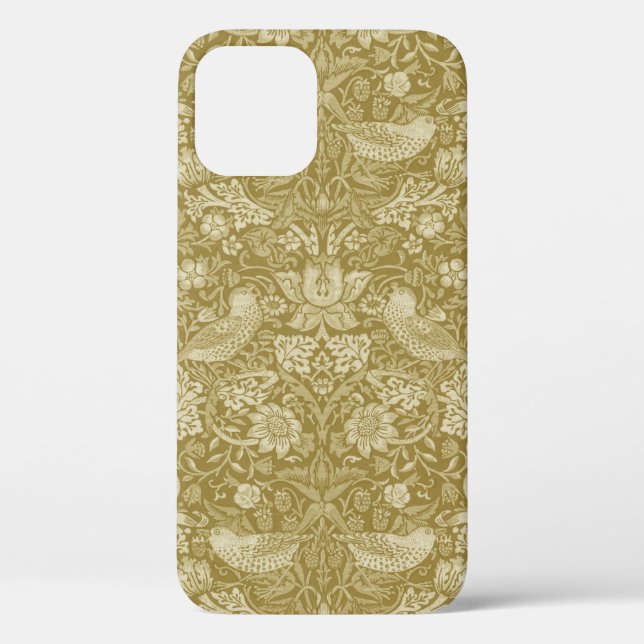Coques Case-Mate iPhone Strawberry Thief Gold, William Morris (Verso)