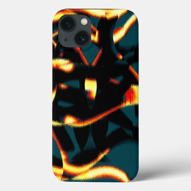 Coques Case-Mate iPhone Streaks burnt yellow red looks terry, flawed spray (Verso)