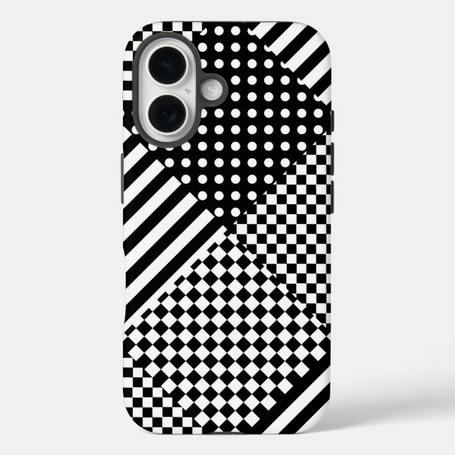 Coques Case-Mate iPhone Stripes Check Harlequin Pois Conception mixte (Verso)