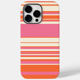 Coque Case-Mate iPhone Stripes complexes - rose, orange et crème