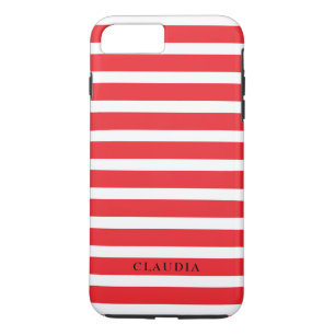 Case-Mate iPhone Case Stripes de Noël Rouge personnalisées