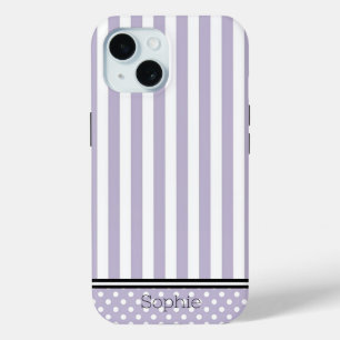 Coque Case-Mate iPhone Stripes et points lavande personnalisés Samsung