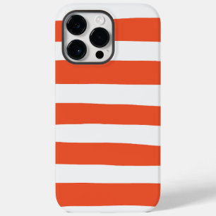 Coque Case-Mate iPhone Stripes inégales - Orange et blanc