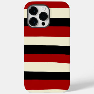 Coque Case-Mate iPhone Stripes inégales - Rouge et Crème