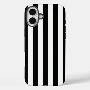 Coque Pour iPhone 16 Plus Stripes intemporelles noir et blanc