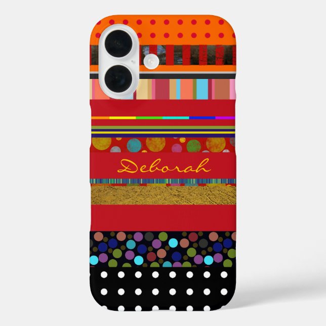 Coques Case-Mate iPhone Stripes invisibles personnalisées (Verso)
