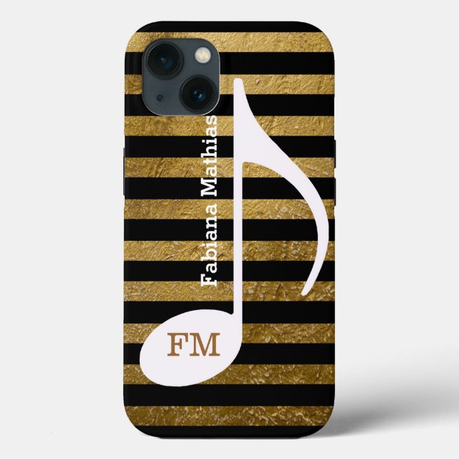Coques Case-Mate iPhone Stripes Music Note personnalisée (Verso)