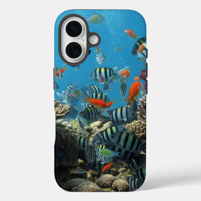 Coques Case-Mate iPhone Stripey Poisson Tropical Coral Chaos (Verso)