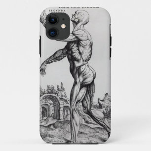 Coque Case-Mate Pour iPhone Structure de musculature d'un homme (b/w négatif