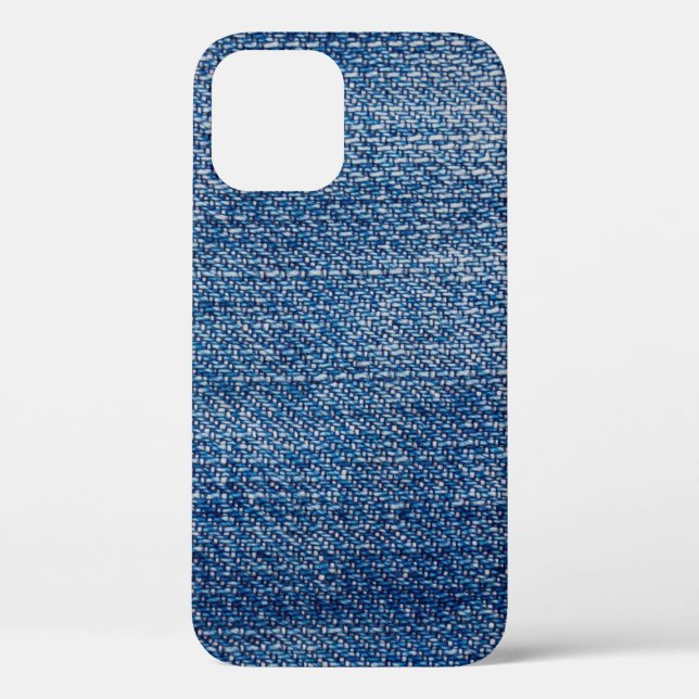 Coques Case-Mate iPhone Structure en denim tissu Jeans bleu (Verso)