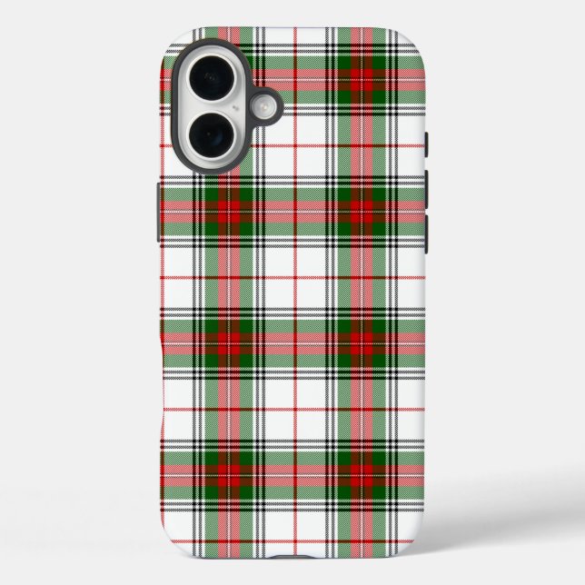 Coques Case-Mate iPhone Stuart / Stewart tartan blanc rouge vert plaid (Verso)