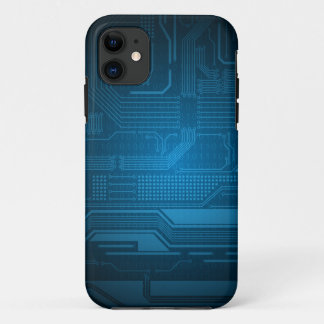 Coques Pour iPhone Style bleu de technologie de code binaire de