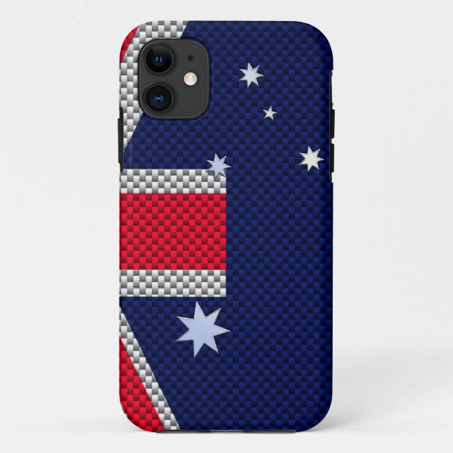 Coques Case-Mate iPhone Style Chrome de fibre de carbone design drapeau au (Dos)