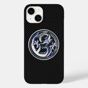Coques Pour iPhone Style Chrome Dragon Crest Carbon Impression