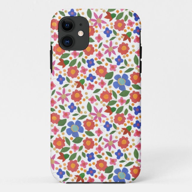 Coques Case-Mate iPhone Style d'art populaire Floral, Blanc iPhone 5 Xtrem (Dos)