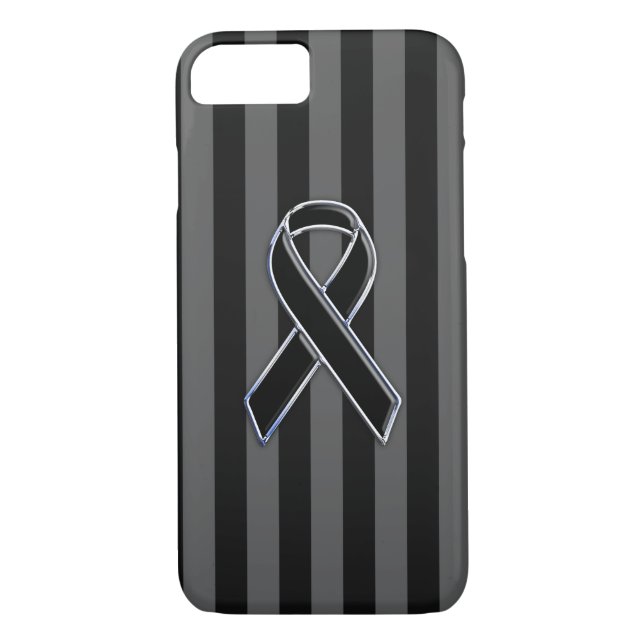 Coques Case-Mate iPhone Style de bandes Noir Sensibilisation au ruban (Dos)