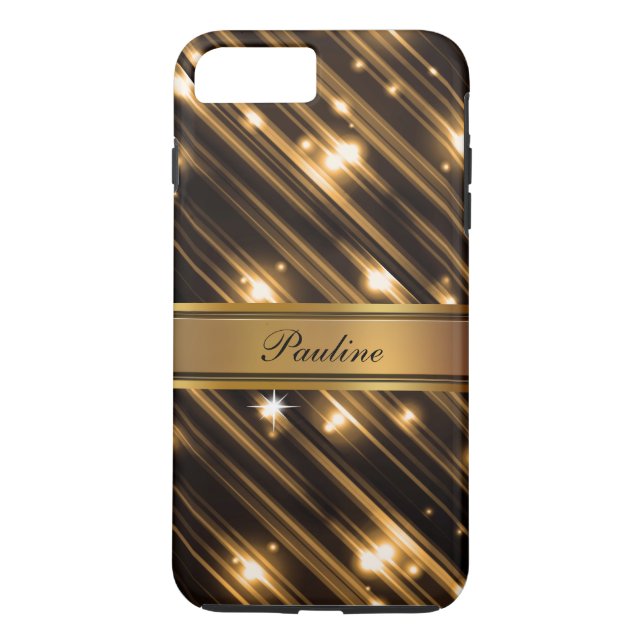 Coques Case-Mate iPhone Style de monogramme brillant (Dos)