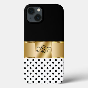 iPhone 13 Case Style de monogramme élégant