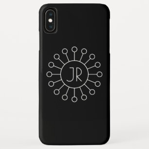 Case-Mate iPhone Case Style de monogramme vintage cool Noir & Blanc