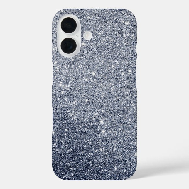 Coques Case-Mate iPhone Style de Parties scintillant gris argenté (Verso)