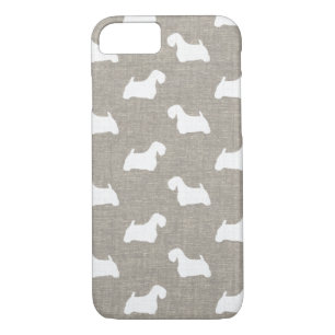 Coques Pour iPhone Style de toile de Faux de silhouettes de Sealyham