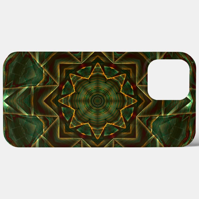 Coques Case-Mate iPhone Style d'engrenage bleu kaléidoscope brunâtre bross (Verso (horizontal))