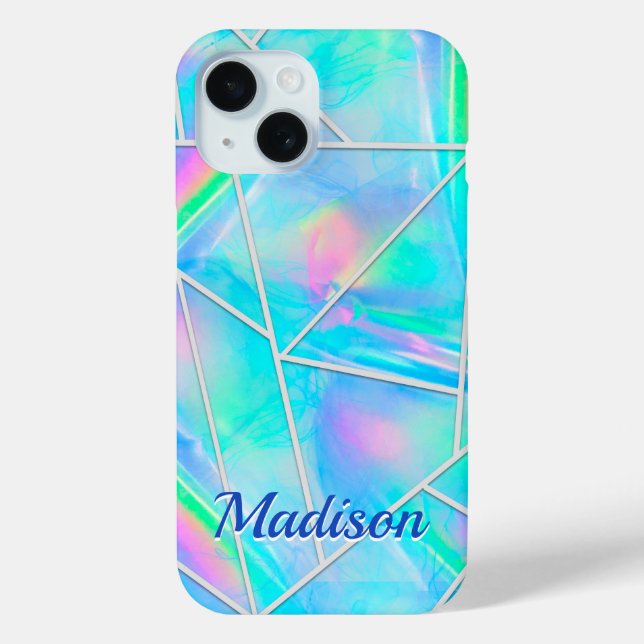 Coques Case-Mate iPhone Style holographique élégant géométrique (Verso)