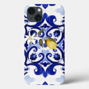 Case-Mate iPhone Case style italien, carreaux, majolica, citron, impress