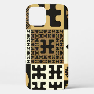 Case-Mate iPhone Case Style japonais, or noir sans couture motif.