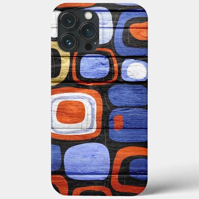 Coques Case-Mate iPhone Style moderne Abstrait Pastel Bois (Verso)