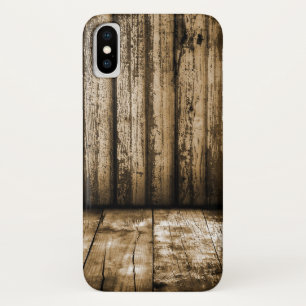 Coques Pour iPhone Style Moderne de Bois Grunge Planches Effet 2D