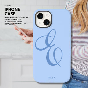 Coque Case-Mate iPhone Style moderne élégant Nom de script bleu