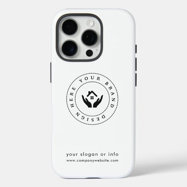 Coques Case-Mate iPhone Style moderne, logo modifiable et texte (Verso)
