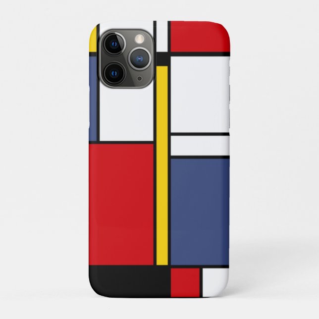 Coques Case-Mate iPhone Style Mondrian Design d'art Abstrait moderne (Dos)