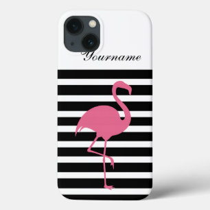 Coques Pour iPhone Style monogramme flamant rose