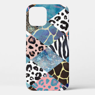 Case-Mate iPhone Case Style Patchwork, motif de collage aquarelle.