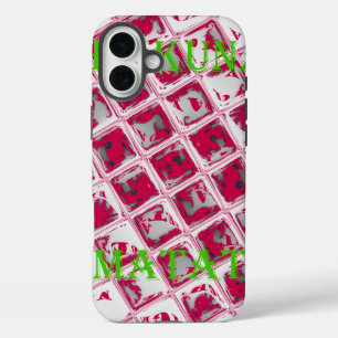 Coques iPhone 16 Plus Style Red Hakuna Matata