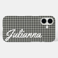 Style Retro Grey En vichy Plaid Personnalisé