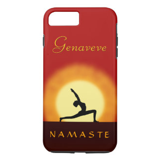 Coque Case-Mate iPhone Stylé Rouge & Or Yoga Sunrise Pose Namaste Tough