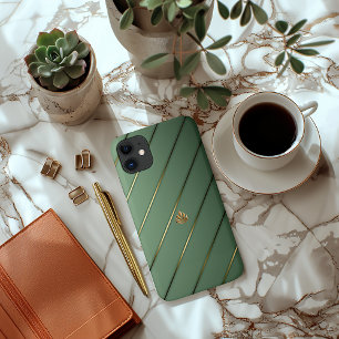 Case-Mate iPhone Case Style Sage Green & Gold