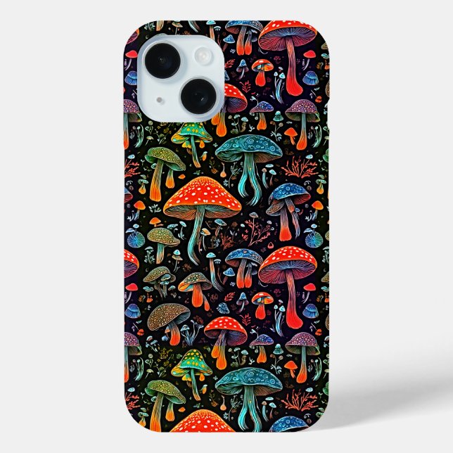 Coques Case-Mate iPhone Style super - Champignons bioluminescents dynamiqu (Verso)