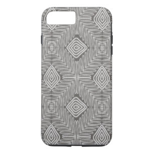 Coques Pour iPhone Style Tribale Africain moderne en cuir gris