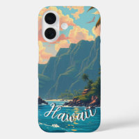 Style vintage Hawaiian Travel Honolulu Mid-Pacific