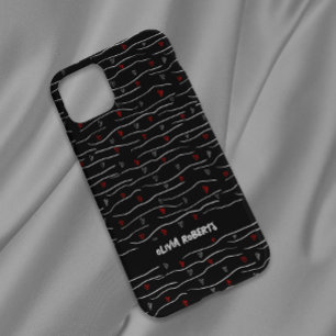 Coque Case-Mate iPhone Style White Chalk Hearts Lignes Motif Personali