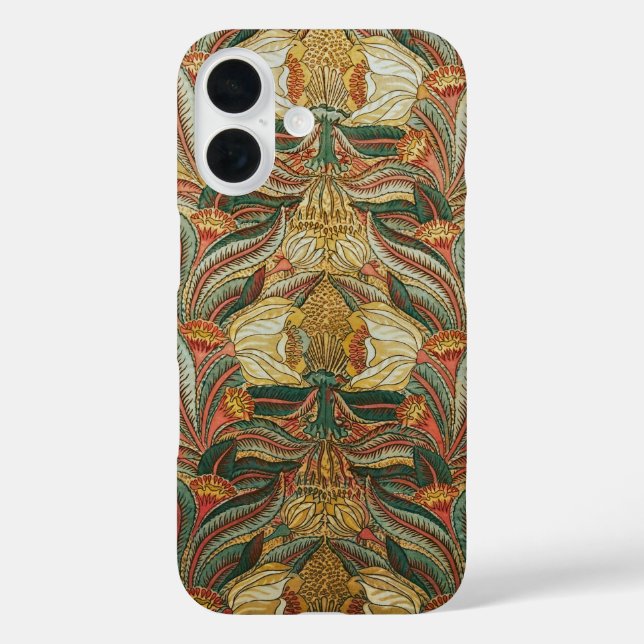 Coques Case-Mate iPhone Style William Morris Rose Vert Botanique (Verso)
