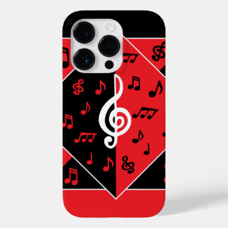 Coque Case-Mate iPhone Stylish Art déco Music Notes Red White