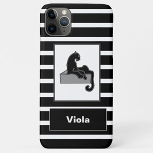 Case-Mate iPhone Case Stylish Black Panther Cat White