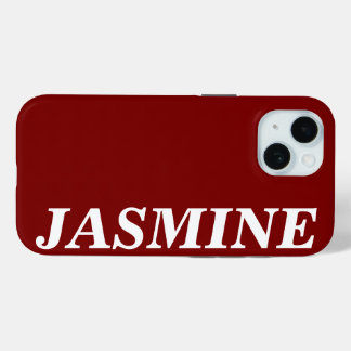 COQUE Case-Mate iPhone STYLISH MODERN CUSTOM NAME SOLID CHERRY RED COLOUR