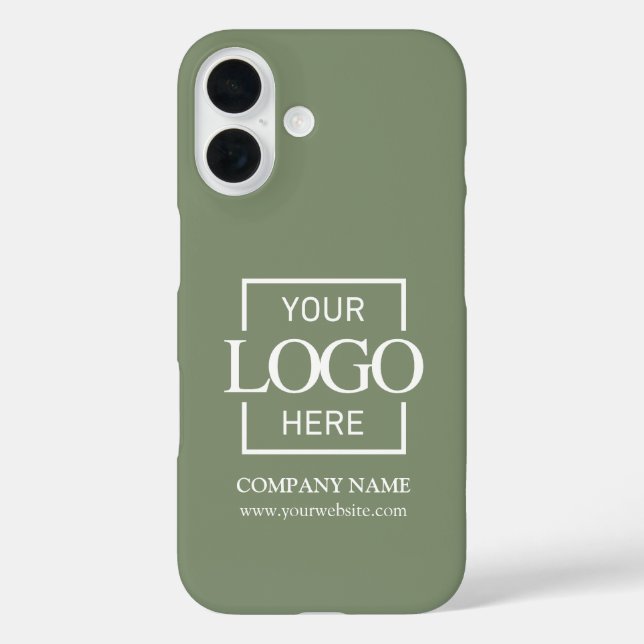 Coques Case-Mate iPhone Stylish Sage Green Business Company Logo Apple (Verso)